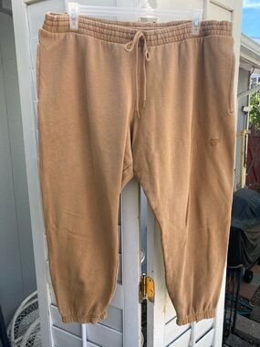 PINK Victoria's Secret Women’s Tan/Gold Fleece Joggers Sweatpants